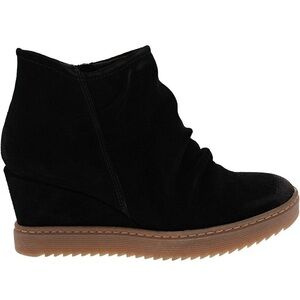 Sofft Womens Size 8 Siri Black Suede Wedge Ankle casual Booties Boots Shoes‎